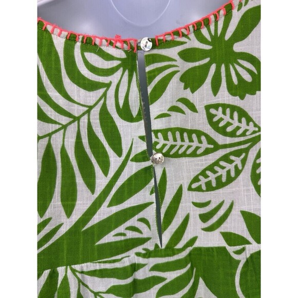 Uncle Frank 100% Cotton Birds of Paradise Beachy Tiered Midi Dress, Sz. L-XL - Picture 5 of 15